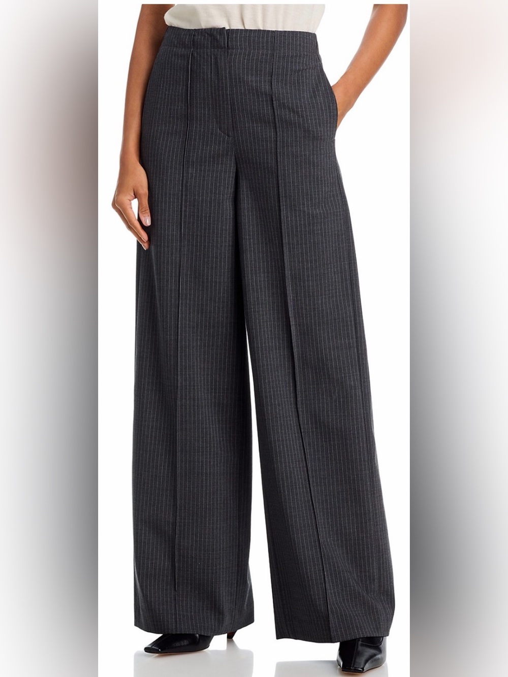 Rag & Bone Irina Pinstripe Wide Leg Pants